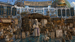 Scripture fair with books, music, and critter humor