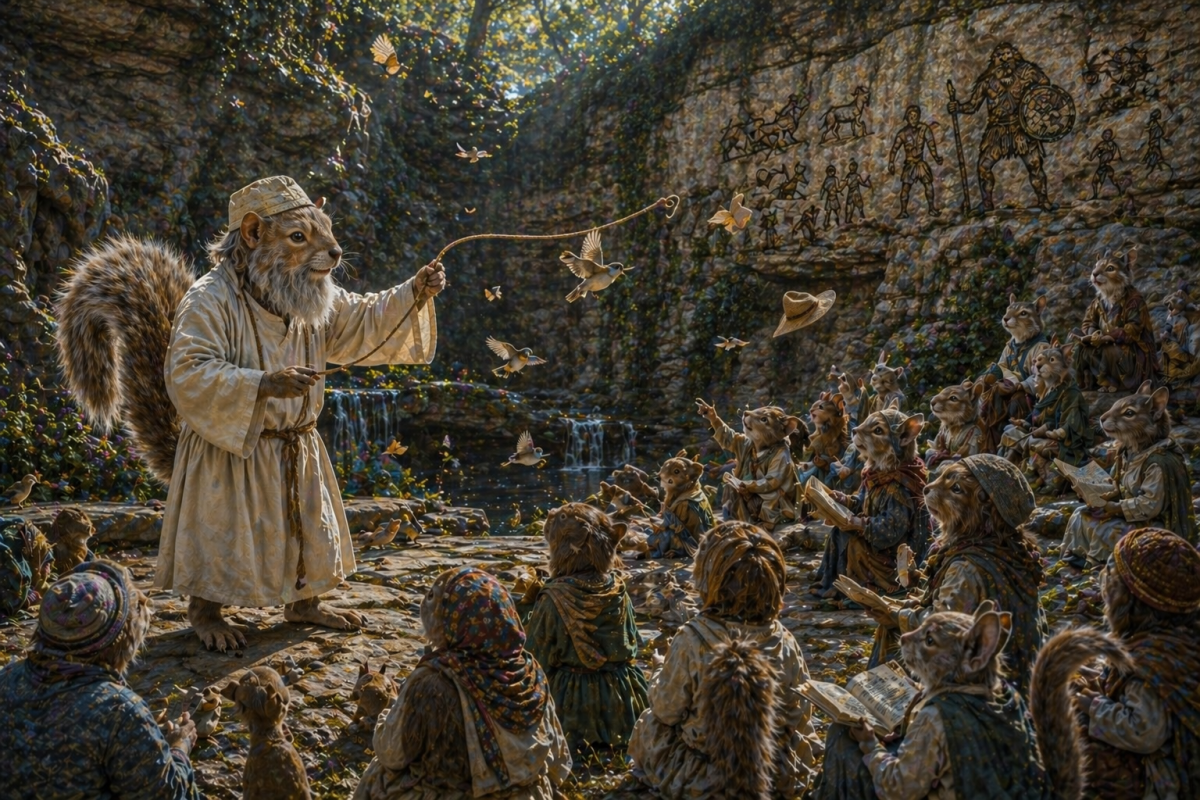 david that is the lesson david and the story of the gient a hidden in the cliffs and eched in ancient petroglifs