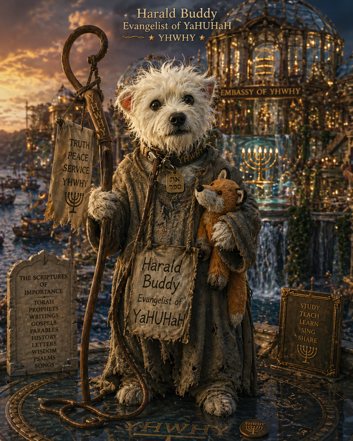 harald buddy from these images harold wears a dingy stinky sweater to his feet parted by a scruffy tail he always has his toy but harald buddy evangelist of yahuhah
