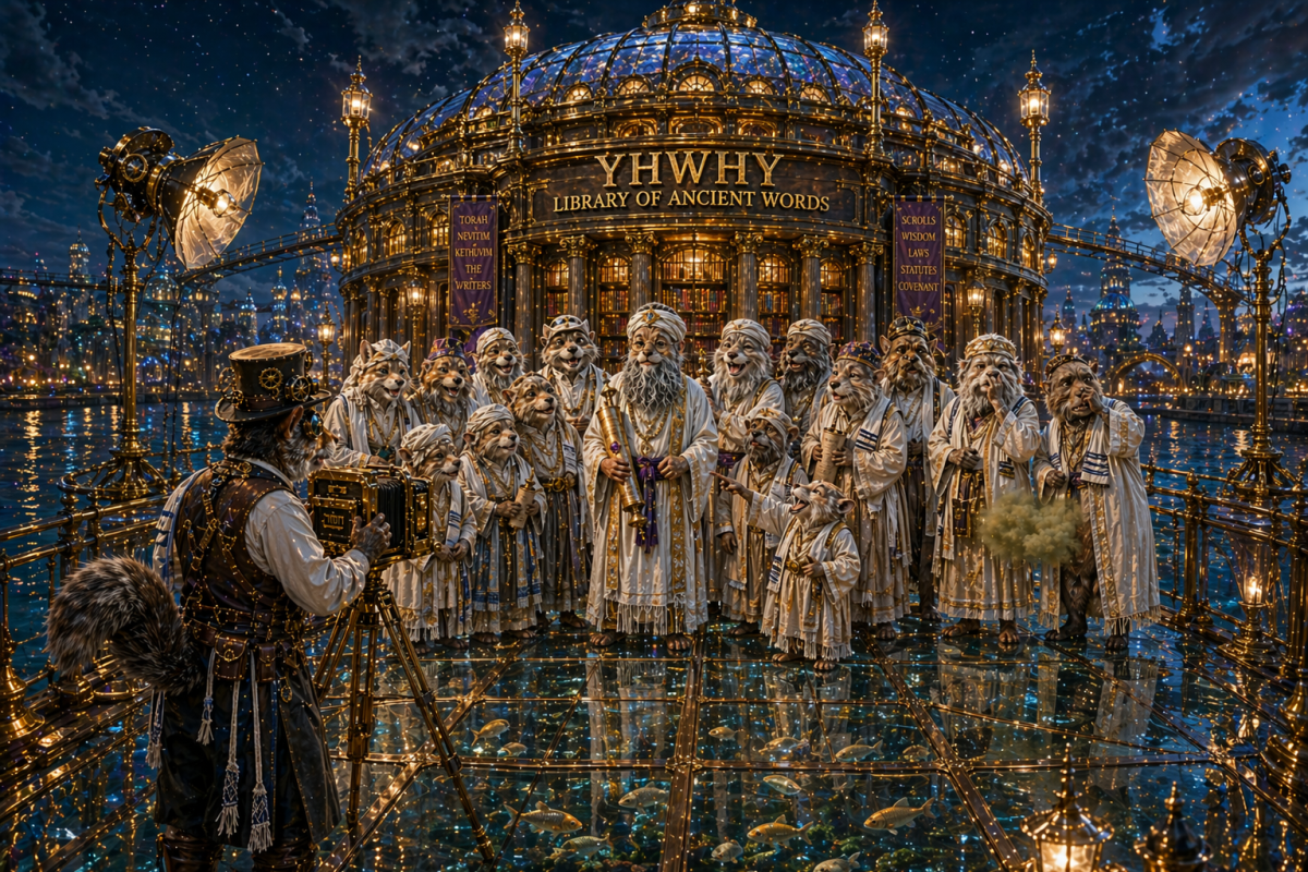 the group same group and photographer fully in the photograph wide angle you can see the whole of the building and the lights add a few tzitzit