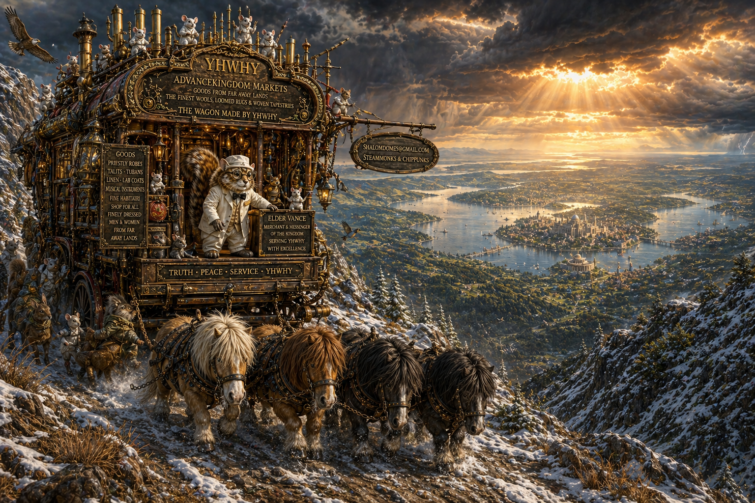 wagon ponies pulling up a narrow trail steep hill up melektzadoq mountain getting into the snow